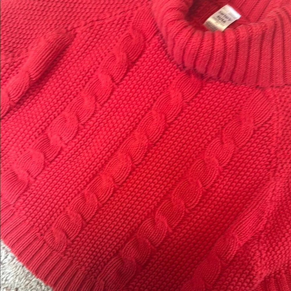 Carter's Red Cowl Neck Sweater with Cable Knit